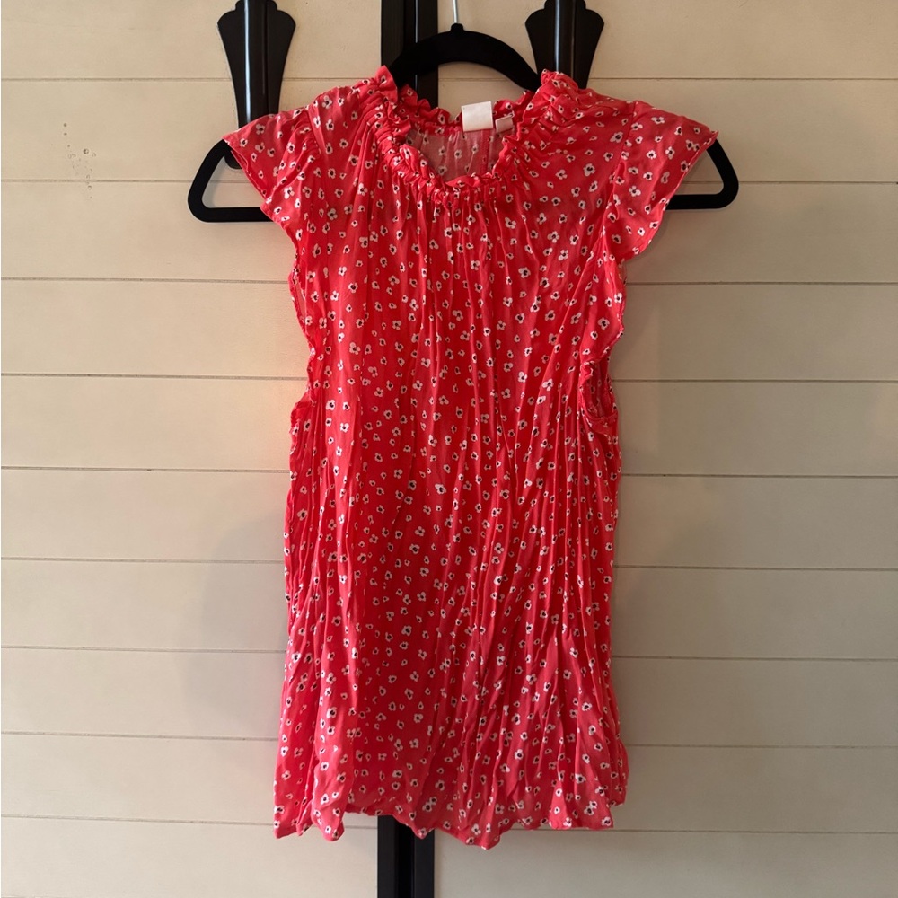 GAP Bright Red Women’s top with Floral Pattern